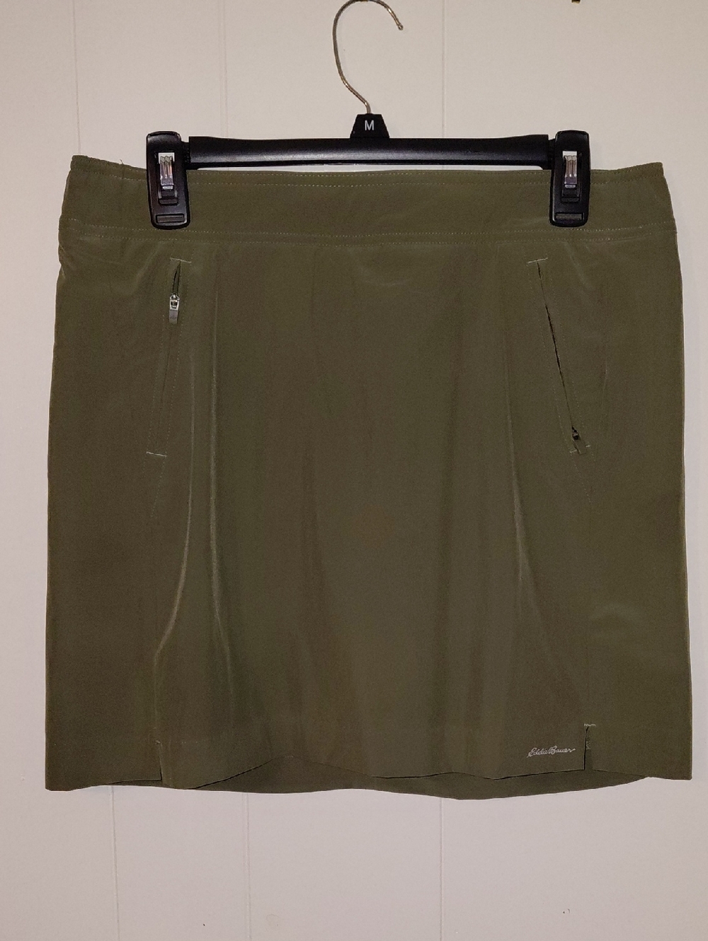 Olive Green Skort with Zip Pockets
